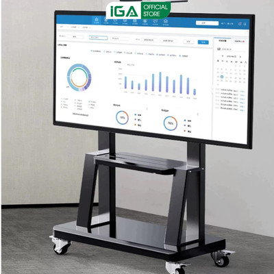 Giá treo tivi di động 40 - 65 INCH có bánh xe tiện lợi khung thép thương hiệu IGA  - GM172