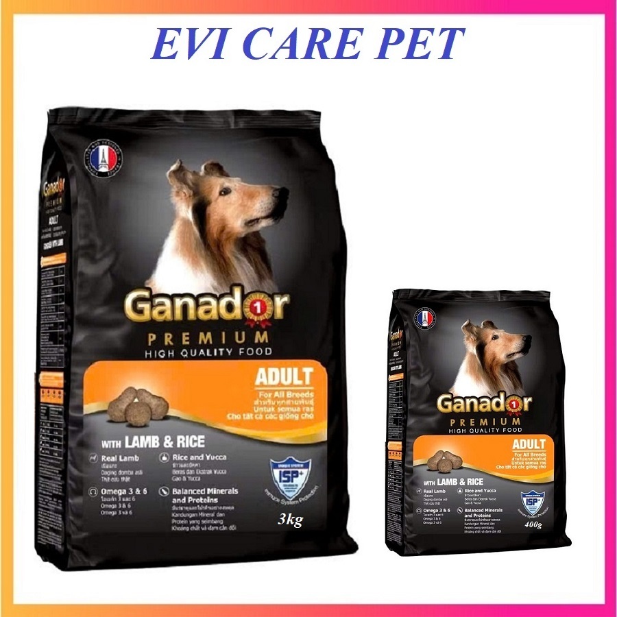 Hạt Ganador Cừu Gạo thức ăn cho chó 3kg / Thức ăn thú cưng chó con 3000g