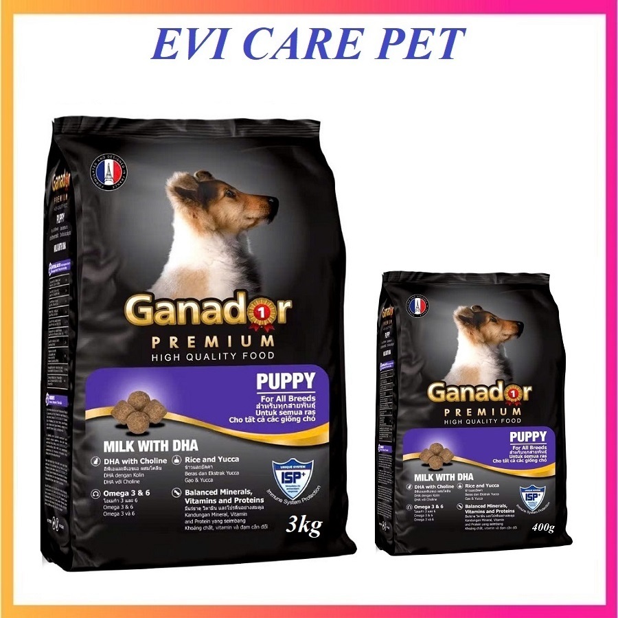 Hạt Ganador Puppy MILK&DHA thức ăn cho chó con sữa DHA 3000g / Thức ăn thú cưng chó con 3kg