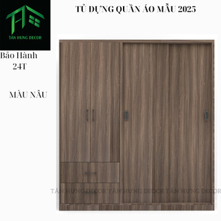   FREESHIPHCM  TỦ ĐỰNG QUẦN ÁO CÁNH MỞ KẾT HỢP CÁNH LÙA HIỆN ĐẠI GỖ CÔNG NGHIỆP MDF PHỦ MELAMINE 