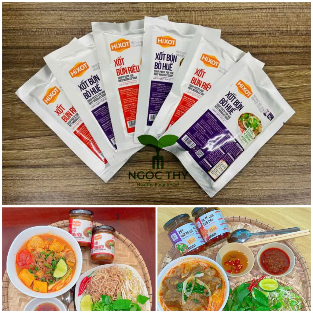Xốt nấu bún riêu bún bò Huế Hixot Trí kiên Spices gói 80gr-hũ 220gr
