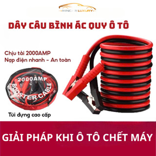 Dây Câu Bình Ác Quy Cao Cấp 2000AMP Truyền Dẫn Điện Tốt Thiết Kế Nhỏ Gọn Kích Thước 3 Mét Và 4 Mét