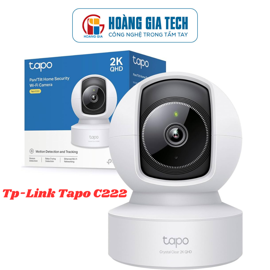Camera Wifi TP-Link Tapo C222 - Độ Phân Giải 2K 4MP QHD, Chính hãng Tplink