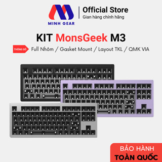 Kit Bàn Phím Cơ MonsGeek M3 QMK (Full Nhôm – Mạch xuôi – QMK / VIA – PCB Stab) - Hàng Chính Hãng