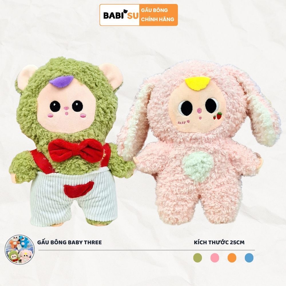 Gấu bông baby three v3 đáng yêu Gấu bông túi mù baby three v3 cao cấp kích thước 25Cm