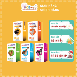 Bravecto - Viên nhai ve, rận, bọ dành cho chó [Hộp 1 viên]