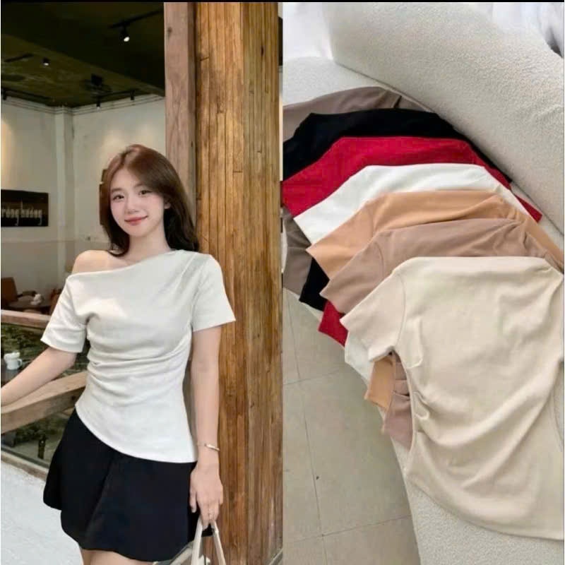 Áo thun nữ cộc tay BẸT VAI phong cách Hàn Quốc  CaMa Store M5785