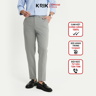 Quần Âu Nam KRIK Form Slimfit Chất Liệu Polyester Cao Cấp Mềm Mịn Thoáng Khí Co Giãn Tốt QA7107