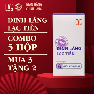 Combo 5 [Mua 3 tặng 2] Trà Đinh Lăng Lạc Tiên TÂM ĐẠO - 30 Túi Lọc - Trà An Thần Ngủ Ngon - Sâu Giấc