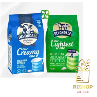 Sữa Bột Devondale full cream/skim milk gói 1kg