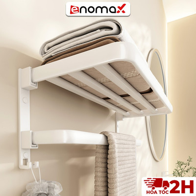 Kệ treo khăn tắm/quần áo Enomax, đồ dùng phòng tắm, chất liệu Thép Carbon chống gỉ, bảo hành 10 năm (Eno 0132)