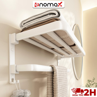 Kệ treo khăn tắm/quần áo Enomax, đồ dùng phòng tắm, chất liệu nhôm hàng không chống gỉ, bảo hành 10 năm (Eno 0132)