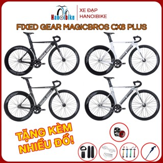 Xe đạp Fixed Gear Magicbros CX8 plus 2024 bánh trước 4cm được tặng kèm nhiều phụ kiện