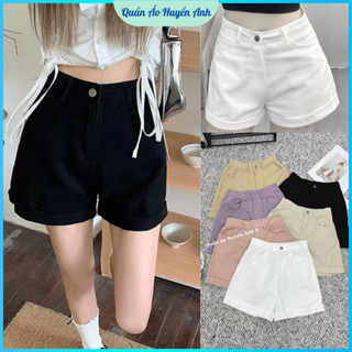 Quần Short Nữ Vải Kaki Thô Co Giãn Cạp 1 Cúc _Quần áo Huyền Anh