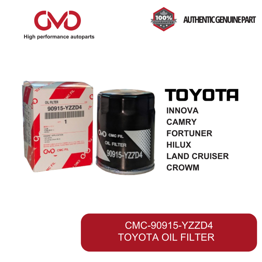 CMC Lọc nhớt xe Toyota Innova, Fortuner, Hilux, Land Cruiser, Hiace. OEM: 90915-YZZD4
