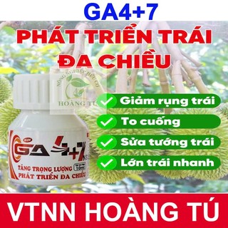 Phân bón lá GA4+7 giúp trái phát triển đa chiều chai 10ml