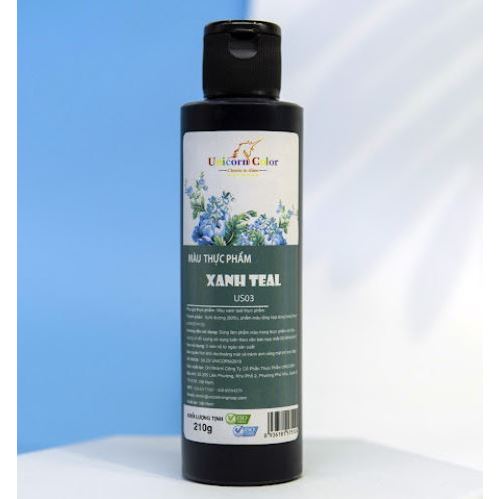 Màu thực phẩm màu xanh teal Unicorn 210g