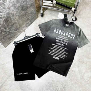 Bộ Quần Áo Nam DSQ Xám Loang màu bộ hè nam cộc tay chất thun co giãn 4c