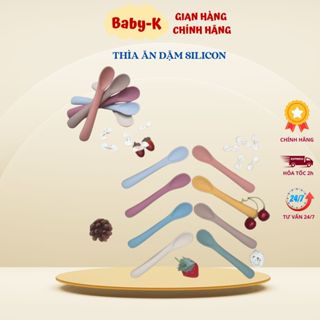  Thìa Ăn Dặm Silicon Muỗng Ăn Dặm Cho Bé Tập Xúc Kiểu Dáng Hàn Quốc Chất Liệu An Toàn 