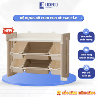  Kệ Để Đồ Chơi Cho Bé Giá Nhựa Để Đồ 3 Tầng Nhiều Ngăn Chất Liệu An Toàn Màu Nâu Be Sang Trọng 