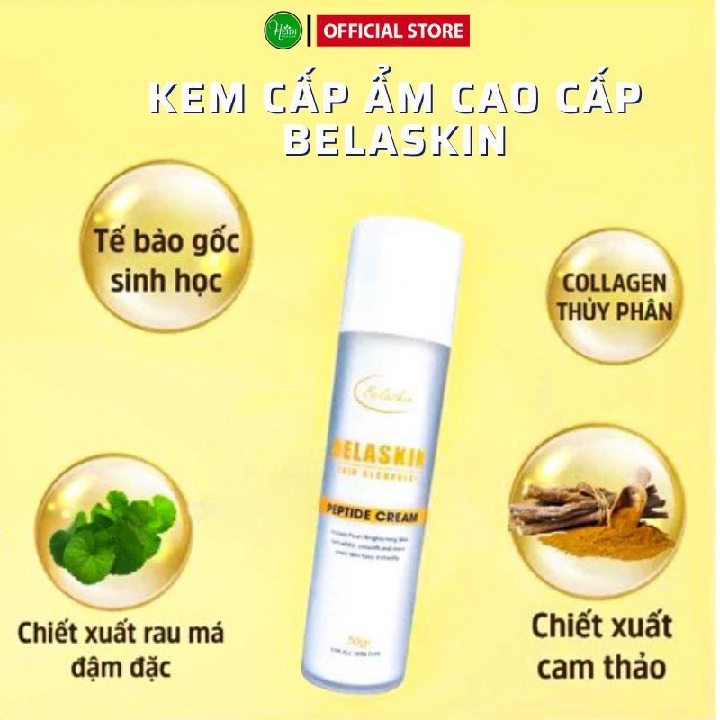 Kem Peptide Cấp Ẩm, Phục Hồi, Làm Dầy Da Mỏng Yếu, Giãn Mao Mạch Belaskin