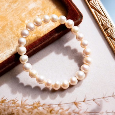Vòng Tay Ngọc Trai 7ly Lõi Thun Co Giãn Xinh Xắn, Hiện Đại - Ngọc Trai Trường Thịnh