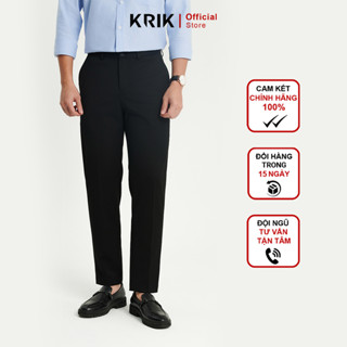 Quần Âu Nam KRIK Form Carrot Chất Liệu Polyester Thiết kế Trẻ Trung Lịch Lãm QA7122