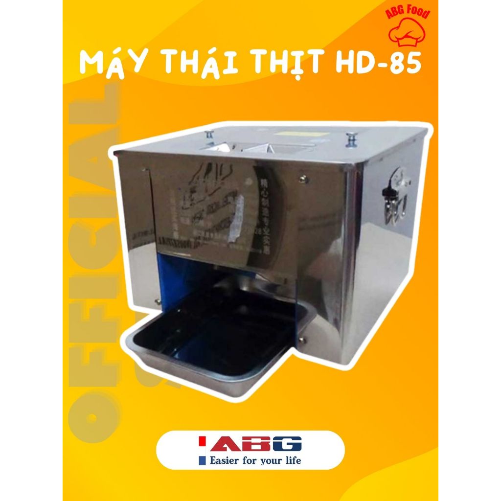 Máy thái thịt tươi sống 2 cửa ABG HD-85, thái đa dạng các loại thịt, tối ưu năng suất, tiết kiệm