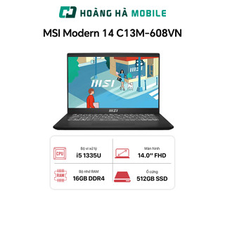  Laptop MSI Modern 14 C13M-608VN  i5-1335U 16GB 512GB 14" FHD Win 11  - Chính hãng 