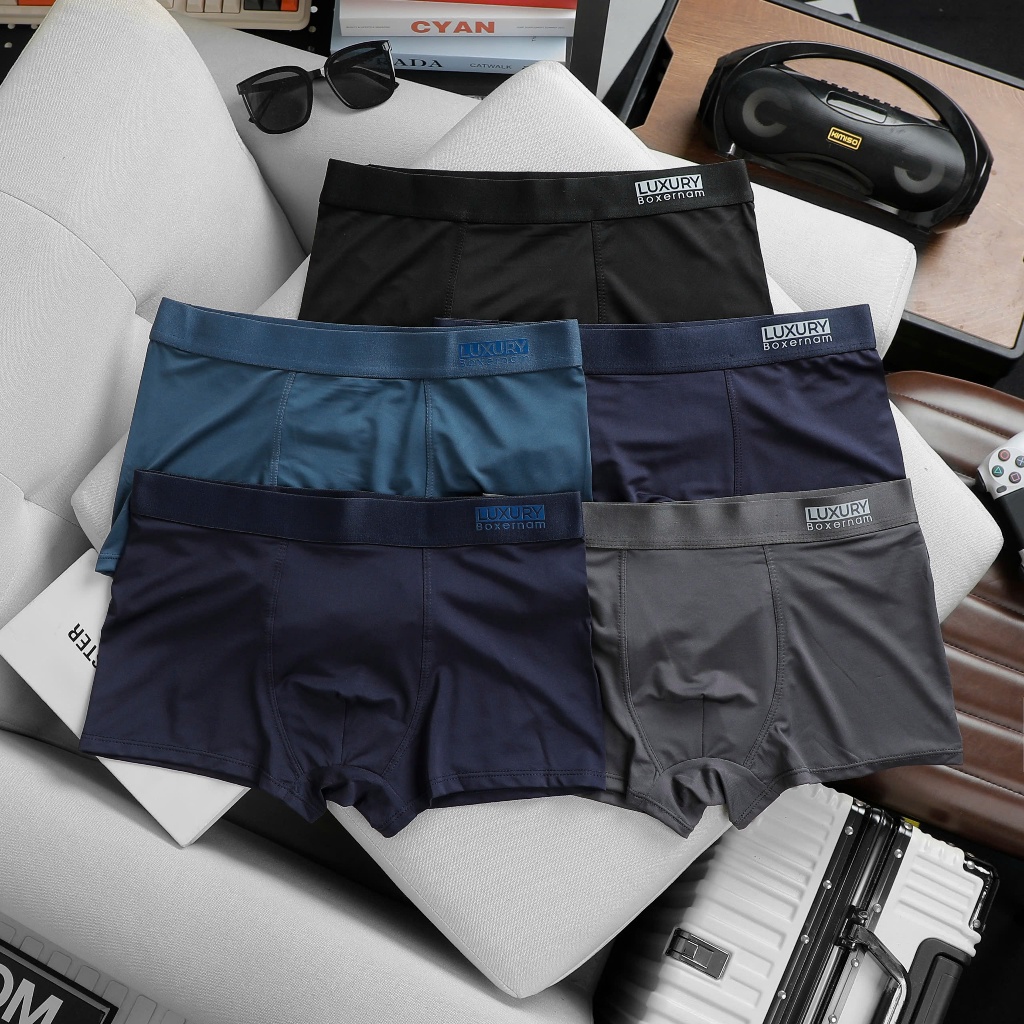 Quần Sịp Nam Luxury, Quần Boxer Nam Hải Đăng Menswear Quần Xì Nam vải thun lạnh sịp đùi co dãn mềm mát kháng khuẩn T1