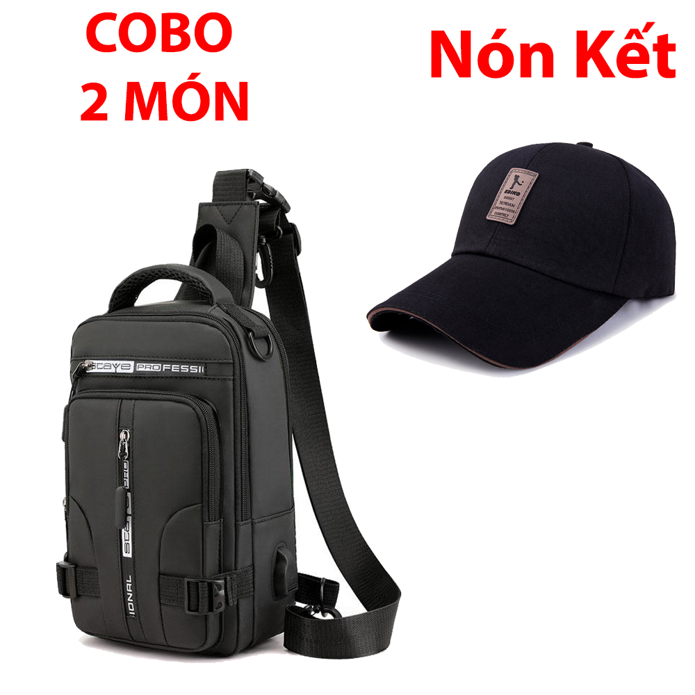 Túi Đeo Chéo Hộp Chữ Nhật CDC2 5 Ngăn tiện dụng , Polyester Cao Cấp Chống Nước