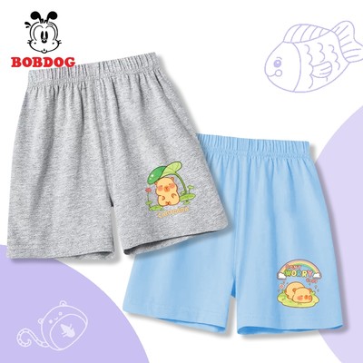 Quần đùi bé gái BOBDOG chất cotton cạp chun co giãn quần mùa hè cho bé gái in hình Capybara cute