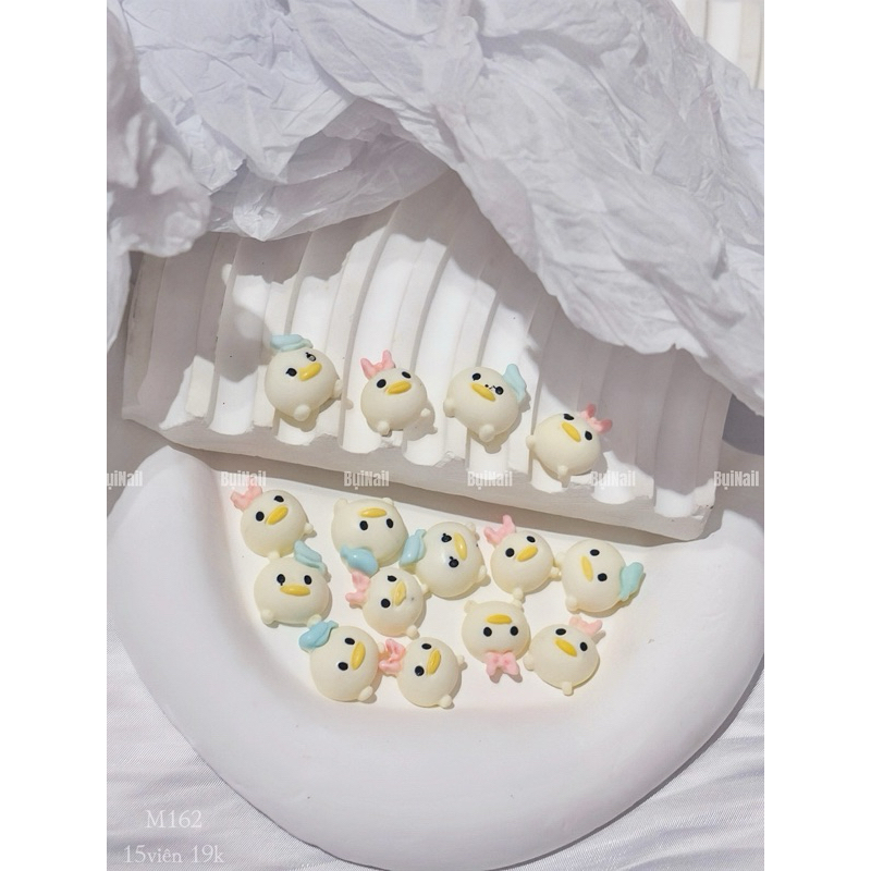 CHARM HÌNH VỊT TRÒN XINH M162 SET 10 VIÊN