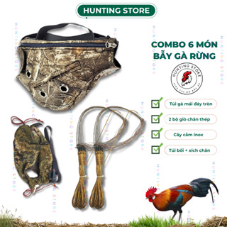 Combo bẫy gà rừng, túi gà mái 6 món ( giò gà, túi mồi, túi bổi, cắm, xich)
