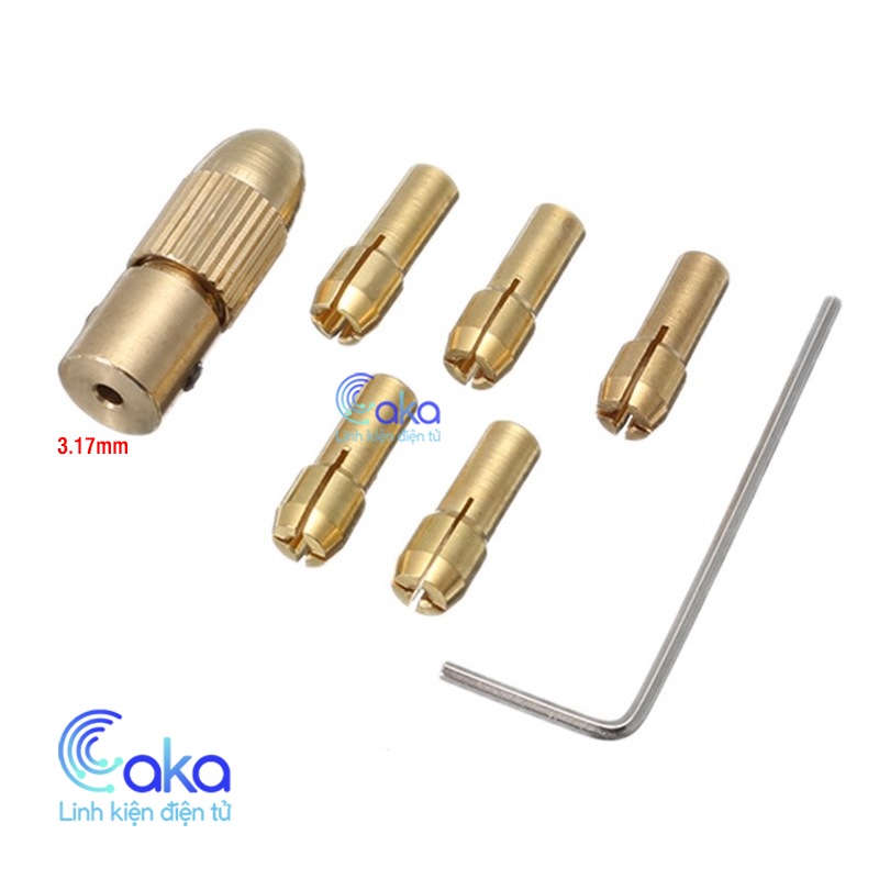 Bộ đầu kẹp mũi khoan mini 3.17mm