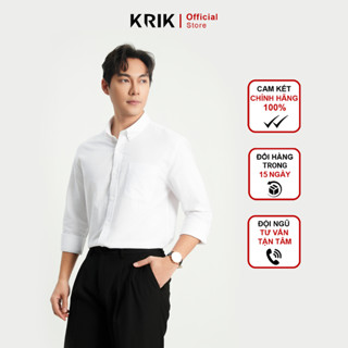 Áo Sơ Mi Nam KRIK Form Dáng SLimfit Chất Liệu Cao Cấp Mềm Mại Thiết Kế Cổ Đức Tinh Tế Sang Trọng SD3228