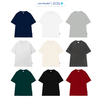 Áo thun Trơn Lavi Studio Local Brand Premium Full Cotton 100% Cổ Tròn Form Oversize Nam Nữ