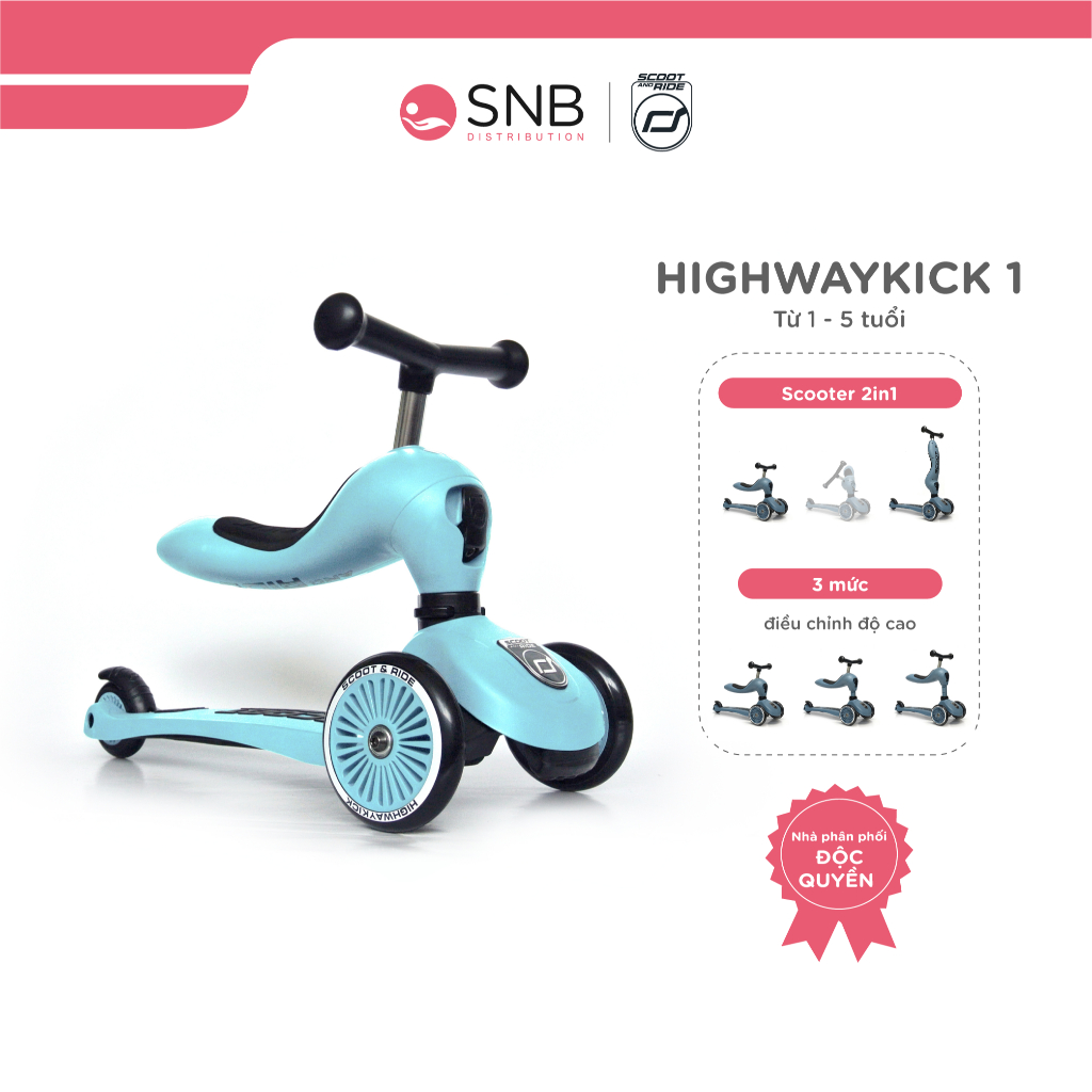 Xe scooter trẻ em Scoot and Ride Highwaykick 1 (Blueberry)