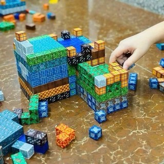 Đồ Chơi Nam Châm 25 viên Minecraft Diy mô hình lắp ráp từ tính giáo dục trẻ em
