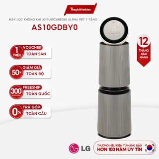   GIÁ TẠI KHO  Máy lọc không khí hút lông chó mèo PuriCare360 Alpha PET 2 tầng AS10GDBY0 - Chính Hãng LG 