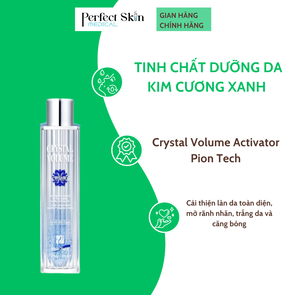 Tinh chất dưỡng da kim cương xanh Crystal Volume Activator Pion Tech
