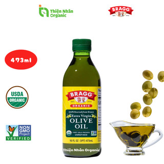 Dầu Olive Extra Virgin Hữu Cơ Bragg 473ml Mani