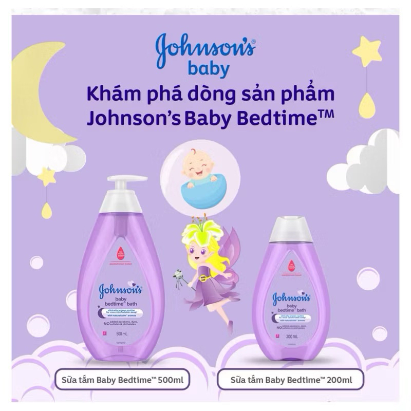 sữa tắm jonhson baby thư giãn ngủ ngon 200ml