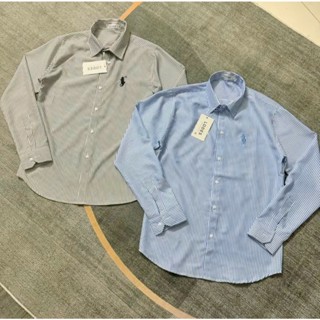 Áo sơ mi nam nữ dài tay THOM phối sọc chất vải cotton mềm mịn mẫu mới nhất Hót Trend