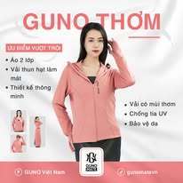  Áo chống nắng nữ dáng dài 2 lớp GUNO X THƠM chống tia UV vải thơm có che trán vành mũ rời 24HANU124 