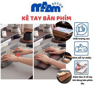 Kê tay bàn phím, Kê lót tay bàn phím MAAM DECOR gỗ cao cấp cho bàn phím cơ