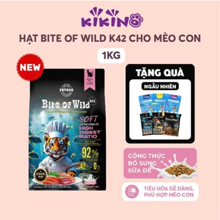[NEW] Thức ăn cho mèo Bite Of Wild K42 gói 1KG vị cá ngừ không chứa ngũ cốc công thức sữa dê cho mèo con - KIKINO