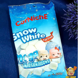 Kẹo Marshmallow Mega 120gr⚡LOẠI NGON⚡kẹo xốp Marshmallow Mega dùng để làm kẹo nougat, kẹo hạnh phúc