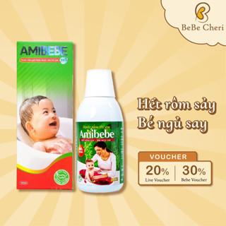 Nước tắm thảo dược Amibebe - Hết rôm sảy, mẩn ngứa cho bé - Chính Hãng - Chai 250ml, 400ml