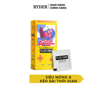 Bao Cao Su PlayAh Last Long Siêu Mỏng Kéo Dài Quan Hệ Thời Gian Hộp 3/10 size 52mm